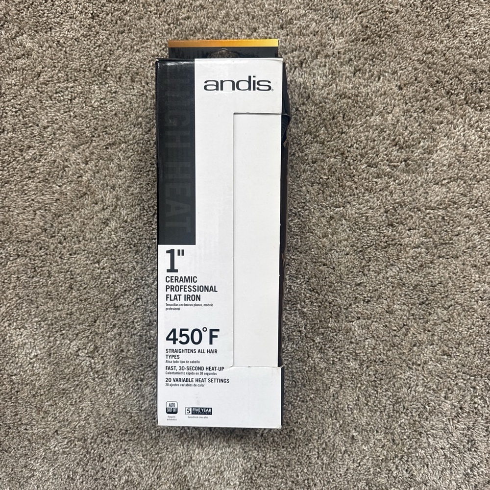 Andis Black and Gold Ceramic Flat Iron